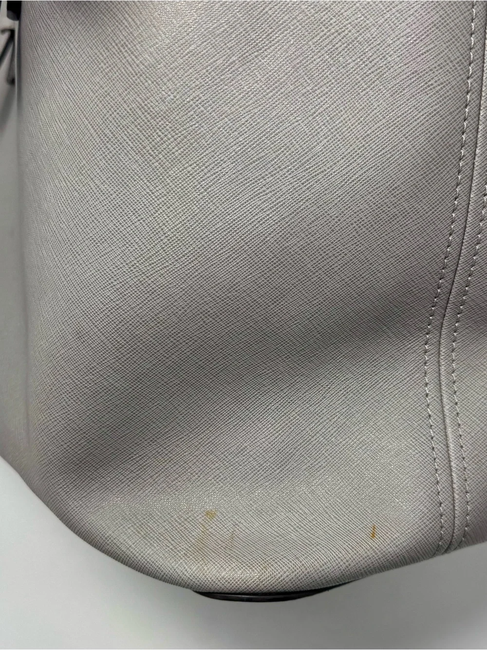 Michael Kors | Grey Saffiano Tote with MK Charm - GUC